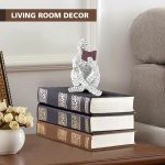GRAPMKTG Home Decor Pulp Reading Women Thinker Statue Aesthetic Sculpture Room Decor Modern Abstract Decoration on Shelf Table Desk for Living Room Office Bedroom A - Image 5