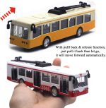 OTONOPI Toy Train Set Subway Bullet Train High Speed Locomotive Engine Die Cast Model Car for Kids Pack of 4 - Image 3
