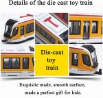 OTONOPI Toy Train Set Subway Bullet Train High Speed Locomotive Engine Die Cast Model Car for Kids Pack of 4 - Image 4