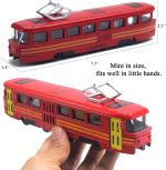 OTONOPI Toy Train Set Subway Bullet Train High Speed Locomotive Engine Die Cast Model Car for Kids Pack of 4 - Image 5
