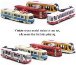 OTONOPI Toy Train Set Subway Bullet Train High Speed Locomotive Engine Die Cast Model Car for Kids Pack of 4 - Image 8