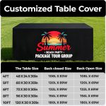 Custom Table Cloth with Business Logo 4FT/5FT/6FT/8FT/10FT,Custom Tablecloth for Tradeshow Events Birthday Wedding Anniversary Personalized Fitted Table Cover (4FT Open Back) - Image 4
