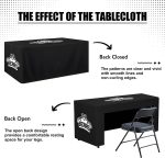 Custom Table Cloth with Business Logo 4FT/5FT/6FT/8FT/10FT,Custom Tablecloth for Tradeshow Events Birthday Wedding Anniversary Personalized Fitted Table Cover (4FT Open Back) - Image 6