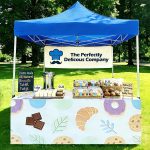 Custom Table Cloth with Business Logo 4FT/5FT/6FT/8FT/10FT,Custom Tablecloth for Tradeshow Events Birthday Wedding Anniversary Personalized Fitted Table Cover (4FT Open Back) - Image 7