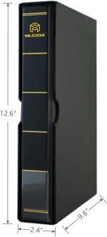 MUDOR Stamp Binder with Slipcase, Empty Stamp Collecting Albums, Black | Stamp Collecting Supplies, Stamp Stockbook for Documents, Coins, Banknotes Collectors - Image 3
