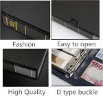 MUDOR Stamp Binder with Slipcase, Empty Stamp Collecting Albums, Black | Stamp Collecting Supplies, Stamp Stockbook for Documents, Coins, Banknotes Collectors - Image 4