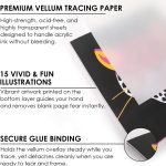 Grabie Trace & Color Drawing Kit, Pack of 5 Dual Tip Markers, Yeti Collab | 15 Pre-Printed Designs, Beginner-Friendly Drawing Set, Vellum Paper for Tracing, Creative Hobby Art Supplies - Image 4