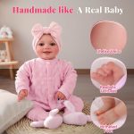 BABESIDE Reborn Baby Dolls Sunny - 17Inch Full Vinyl Realistic Baby Doll Girl Poseable Smiling Real Life Baby Dolls with Complete Accessories for 3+ Years Old Gifts - Image 3