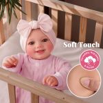 BABESIDE Reborn Baby Dolls Sunny - 17Inch Full Vinyl Realistic Baby Doll Girl Poseable Smiling Real Life Baby Dolls with Complete Accessories for 3+ Years Old Gifts - Image 4