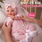 BABESIDE Reborn Baby Dolls Sunny - 17Inch Full Vinyl Realistic Baby Doll Girl Poseable Smiling Real Life Baby Dolls with Complete Accessories for 3+ Years Old Gifts - Image 6