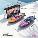 BEZGAR TX136 12 Inch 25 KPH Remote Control Boat for Kids | 25 KPH High Speed; Waterproof Hull; Ideal Speed Boat for Pools & Lakes; Pink - Image 7