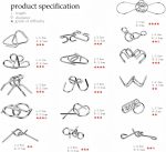 Metal Wire Puzzle Set of 24 with Pouch | Brain Teaser IQ Test Disentanglement Iron Link Unlock Interlock Game Party Favor Kids Adults Challen - Image 3