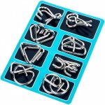 Metal Wire Puzzle Set of 24 with Pouch | Brain Teaser IQ Test Disentanglement Iron Link Unlock Interlock Game Party Favor Kids Adults Challen - Image 4