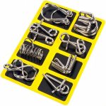 Metal Wire Puzzle Set of 24 with Pouch | Brain Teaser IQ Test Disentanglement Iron Link Unlock Interlock Game Party Favor Kids Adults Challen - Image 5