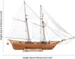 GAWEGM Wooden Building Kits - 1/96 Harvey 1847 Ship Model for Adults | For Adults, Assembled with Metal Accessory, For Collection, Teaching Exhibition, Ship Model Hobby, Assemble Expert - Image 3