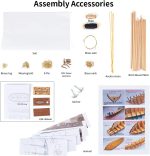 GAWEGM Wooden Building Kits - 1/96 Harvey 1847 Ship Model for Adults | For Adults, Assembled with Metal Accessory, For Collection, Teaching Exhibition, Ship Model Hobby, Assemble Expert - Image 5