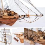 GAWEGM Wooden Building Kits - 1/96 Harvey 1847 Ship Model for Adults | For Adults, Assembled with Metal Accessory, For Collection, Teaching Exhibition, Ship Model Hobby, Assemble Expert - Image 6