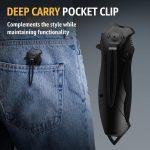 Pocket Knife for Men - Sharp Folding Blade, Glass Breaker, Pocket Clip - Camping Gear for EDC, Survival - Kitchen Knives & Accessories, Cake Knives 6495 B - Image 9