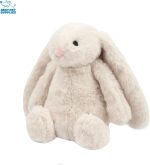 Best Pet Supplies Bunny Buddy Squeaky Plush Dog Toy - Beige, Medium | Soft Plush, Squeaks & Crinkles, Perfect for Moderate Chewers, Toss & Fetch Play, Stress & Anxiety Reliever, Ideal Gift Toy - Image 3