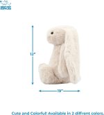 Best Pet Supplies Bunny Buddy Squeaky Plush Dog Toy - Beige, Medium | Soft Plush, Squeaks & Crinkles, Perfect for Moderate Chewers, Toss & Fetch Play, Stress & Anxiety Reliever, Ideal Gift Toy - Image 5