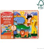 Melissa & Doug Safari Wooden Chunky Puzzle (8 pcs), Educational Screen Free Activity for Toddler, Preschoolers and Kids Ages 2+ - FSC Certified - Image 7