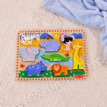 Melissa & Doug Safari Wooden Chunky Puzzle (8 pcs), Educational Screen Free Activity for Toddler, Preschoolers and Kids Ages 2+ - FSC Certified - Image 8