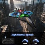 Foam RC Airplane with Cool Led Light, 360° Flip and Headless Mode, Remote Control Airplane RC Plane for Kids Adults Aged 6+, RC Flying Toy for Kids, Birthday Gift - Black Blue - Image 5