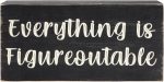 Esur Home Office Desk Black Decor - Inspirational Farmhouse Wooden Box Sign - Everything is Figureoutable - Image 3