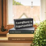 Esur Home Office Desk Black Decor - Inspirational Farmhouse Wooden Box Sign - Everything is Figureoutable - Image 7
