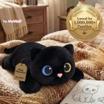 Mewaii Weighted Stuffed Animals Black Cat Plush, Heatable Coolable, 2-5lbs | Adjustable Comfort, Microwaveable Removable Inner Pad, Machine Washable Cover, Cozy Gift for Adults & Kids, 23in - Image 9