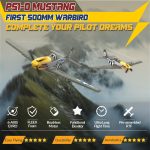 LEAMBE Brushless 4 Channel RC Plane, Ready to Fly Aerobatic Aircraft, Easy Control for Beginners, P51 Mustang RC Airplane for Adults Green - Image 3