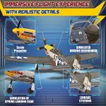 LEAMBE Brushless 4 Channel RC Plane, Ready to Fly Aerobatic Aircraft, Easy Control for Beginners, P51 Mustang RC Airplane for Adults Green - Image 6