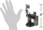 Broadway Gift Disc Jockey Figurine - Metal Spinner DJ Statue | Hand Crafted Silver Tone Steampunk Musician Decor for DJ's & Heavy Rock Music Fans - Image 6