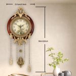 Aero Snail Dia 9-inch Retro Style Vintage Wood Indoor Wall Clock with Swinging Pendulum (Requires 2 AA Batteries for Clock Hands and Pendulum) - Image 4