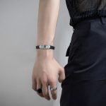3Pcs Anime Leather Bracelets, Skull Punk Alloy Cuff Wristband - Image 5
