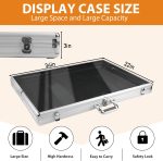 34"x22" Card Show Display Case,Portable Aluminum Trading Card Display Case | Clear Acrylic Card Box with Locks Suitable for Sports Card/TCG/Jewelry Collection(Silver) - Image 3
