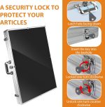 34"x22" Card Show Display Case,Portable Aluminum Trading Card Display Case | Clear Acrylic Card Box with Locks Suitable for Sports Card/TCG/Jewelry Collection(Silver) - Image 5