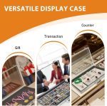 34"x22" Card Show Display Case,Portable Aluminum Trading Card Display Case | Clear Acrylic Card Box with Locks Suitable for Sports Card/TCG/Jewelry Collection(Silver) - Image 7