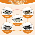 34"x22" Card Show Display Case,Portable Aluminum Trading Card Display Case | Clear Acrylic Card Box with Locks Suitable for Sports Card/TCG/Jewelry Collection(Silver) - Image 8