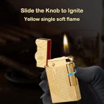 Sanji One Piece Brass Lighter with Iconic “Ping” Sound | Luxury Anime Gift for Men, Adjustable Soft Flame, Refillable Butane, Sleeping Mermaid Collectible - Image 4