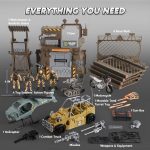 JOYIN Military Base Toys Set Including Army Vehicles, Army Men Action Figures and Weapon Gear Accessories Military Combat Toys - Image 3