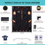 KCRasan Military Uniform Display Case - Police Uniform Display Frame Black | Uniform Shadow Box Wall Cabinet with Uv Protection Acrylic Door for Collection Military Uniform Black - Image 3