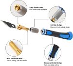EHDIS Precision Hobby Knife Set Utility Craft Knife Kit with 10PCS Blades for Art, Working-Stencil, Scoring, Scrapbooking, Architecture Modeling, Crafting-Blue - Image 5