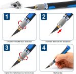 EHDIS Precision Hobby Knife Set Utility Craft Knife Kit with 10PCS Blades for Art, Working-Stencil, Scoring, Scrapbooking, Architecture Modeling, Crafting-Blue - Image 8