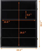 KCRasan 35 Graded Sports Card Display Frame -Card Display Case Lockable | Trading Card Collector Wall Display Holder for Basketball Football Hockey Cards, UV Protection Acrylic,Black - Image 3