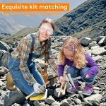 19 PCS Geology Rock Hammer Kit, 24oz Rock Pick Hammer, 3 Digging Chisels, Folding Shovel, Rock Hounding Tools with Brushes, Pocket Knife, Tweezers, Loupe, Goggles,Whistle, Shoulder Bag - Image 7