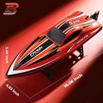 BEZGAR HJ818PRO 16 Inch 55 KPH Brushless RC Boat for Adults | 55 KPH Speed & Brushless Motor; Waterproof Hull; Large RC Speed Boat for Lakes; Red - Image 7