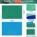 WORKLION 24" x 36" Large Self Healing PVC Cutting Mat, Double Sided, Gridded Rotary Cutting Board for Craft, Fabric, Quilting, Sewing, Scrapbooking - Art Project… - Image 5