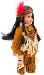 Native American Doll Magena 10-Inch Porcelain Doll - Image 3