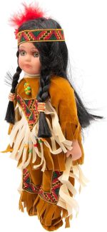 Native American Doll Magena 10-Inch Porcelain Doll - Image 4